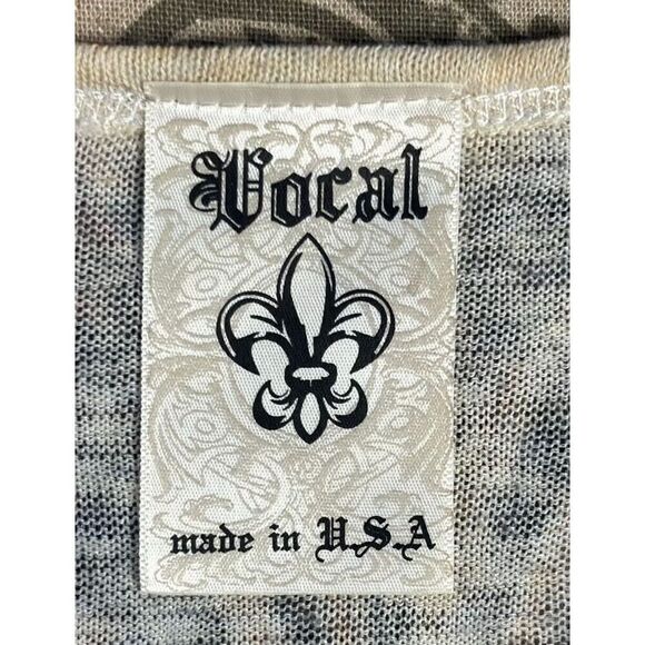 Vocal Top Size Small Red Blue Aztec Rodeo Western Studded Embellished Santa Fe - Picture 7 of 9